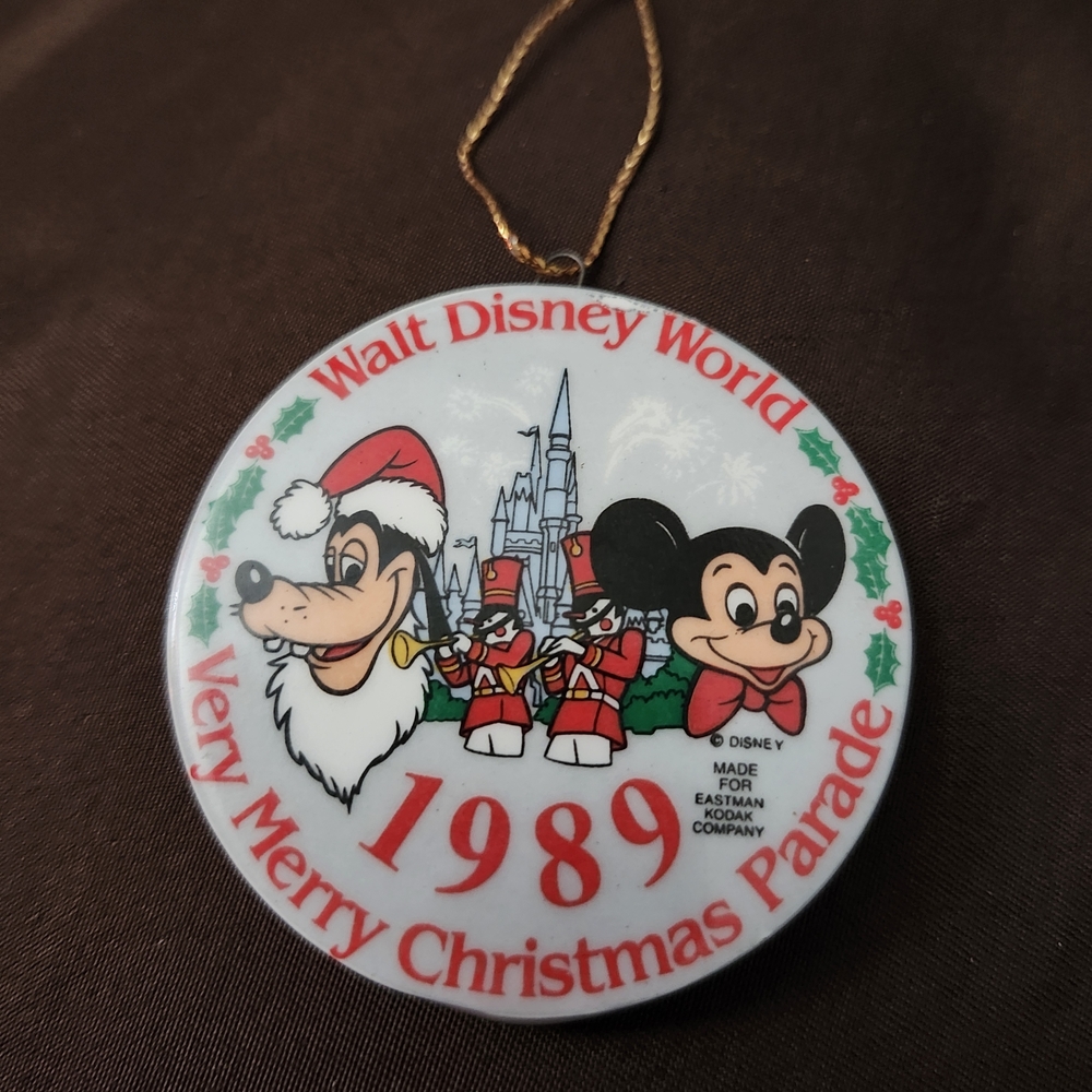 Disney 1989 Very Merry Christmas Parade Ornament - Red, White, Black